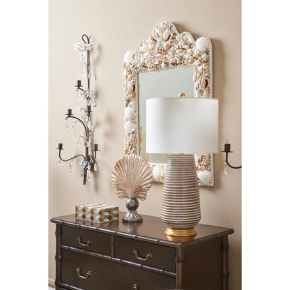 Perennial Sconce by Chelsea House in bronze, clear. Made from iron/crystal in a modern style.