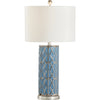 Blue Glaze, Metallic, Antique Silver Leaf