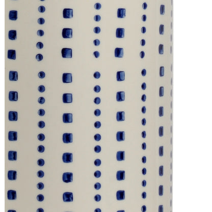 Milton Lamp by Chelsea House in blue, white glaze. Made from ceramic in a coastal style.