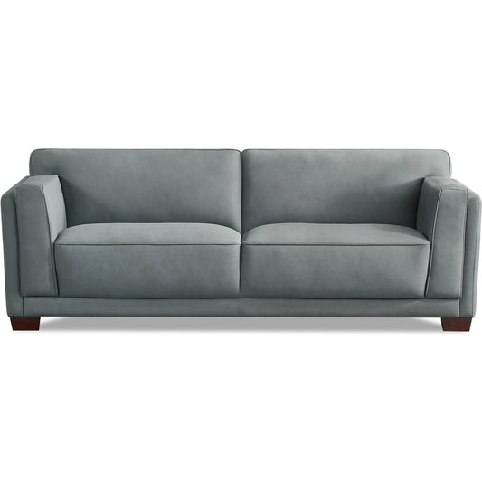Marshall 3-Seat Leather Sofa by Hydeline in slate gray. Made from leather/split, solid hardwood kiln dried in a unique style.