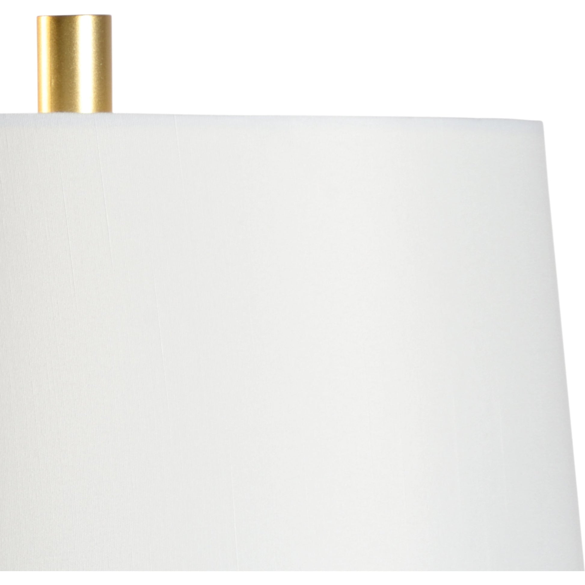 Round Crosby Lamp by Chelsea House in natural white, antique brass. Made from marble in a traditional style.