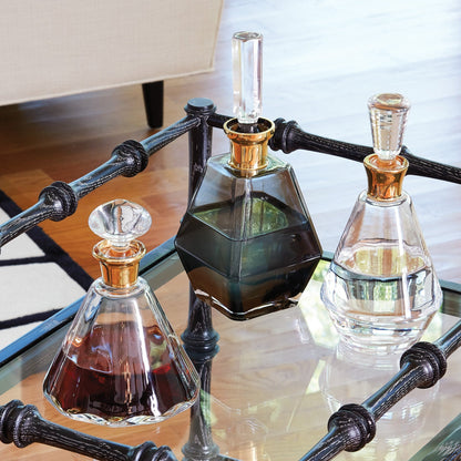 Cone Decanter by Global Views. Made from glass in a transitional style.