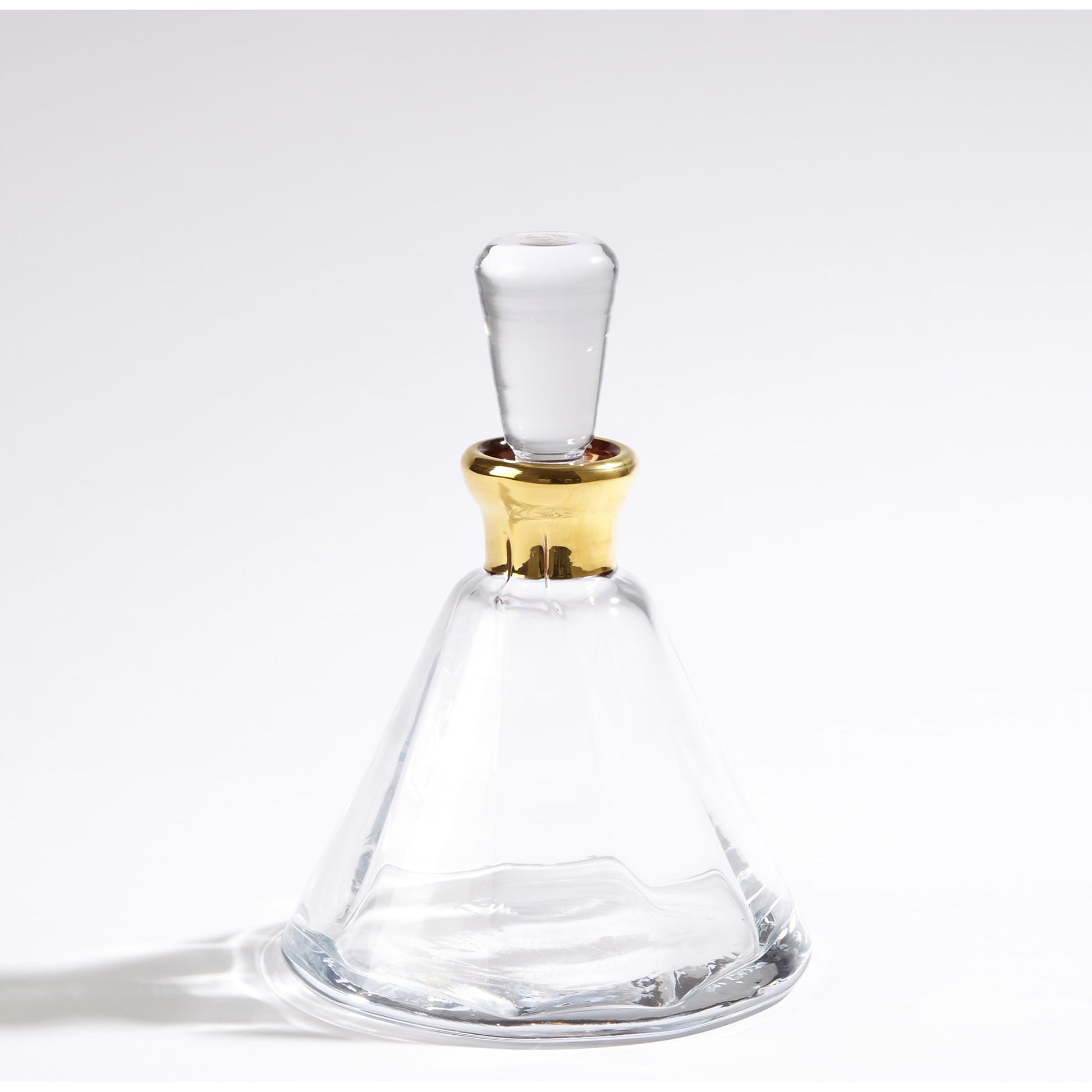Cone Decanter by Global Views. Made from glass in a transitional style.