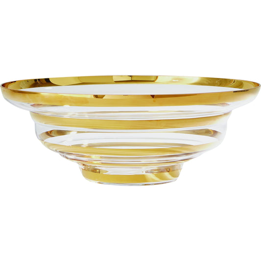 Saturn Bowl by Global Views. Made from art glass in a transitional style.