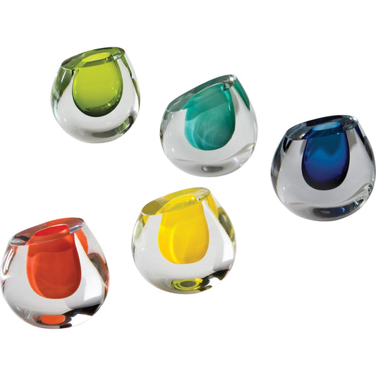 Color Drop Vase by Global Views. Made from art glass in a modern style.