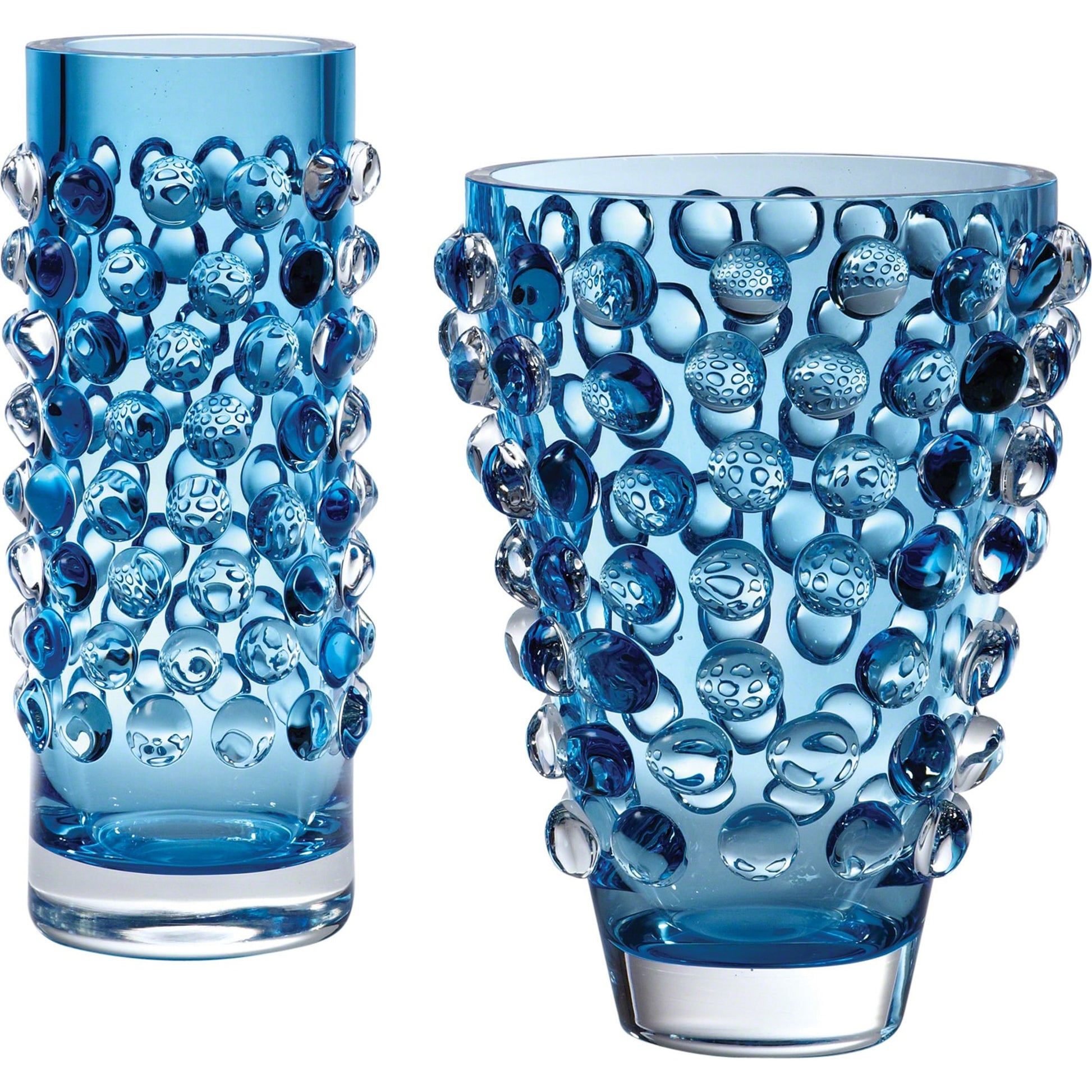 Bubble Wide Vase by Global Views in brown. Made from art glass in a transitional style.