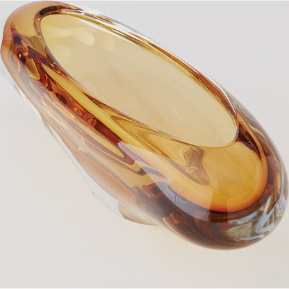 Canoe Bowl by Global Views. Made from art glass in a eclectic & global style.