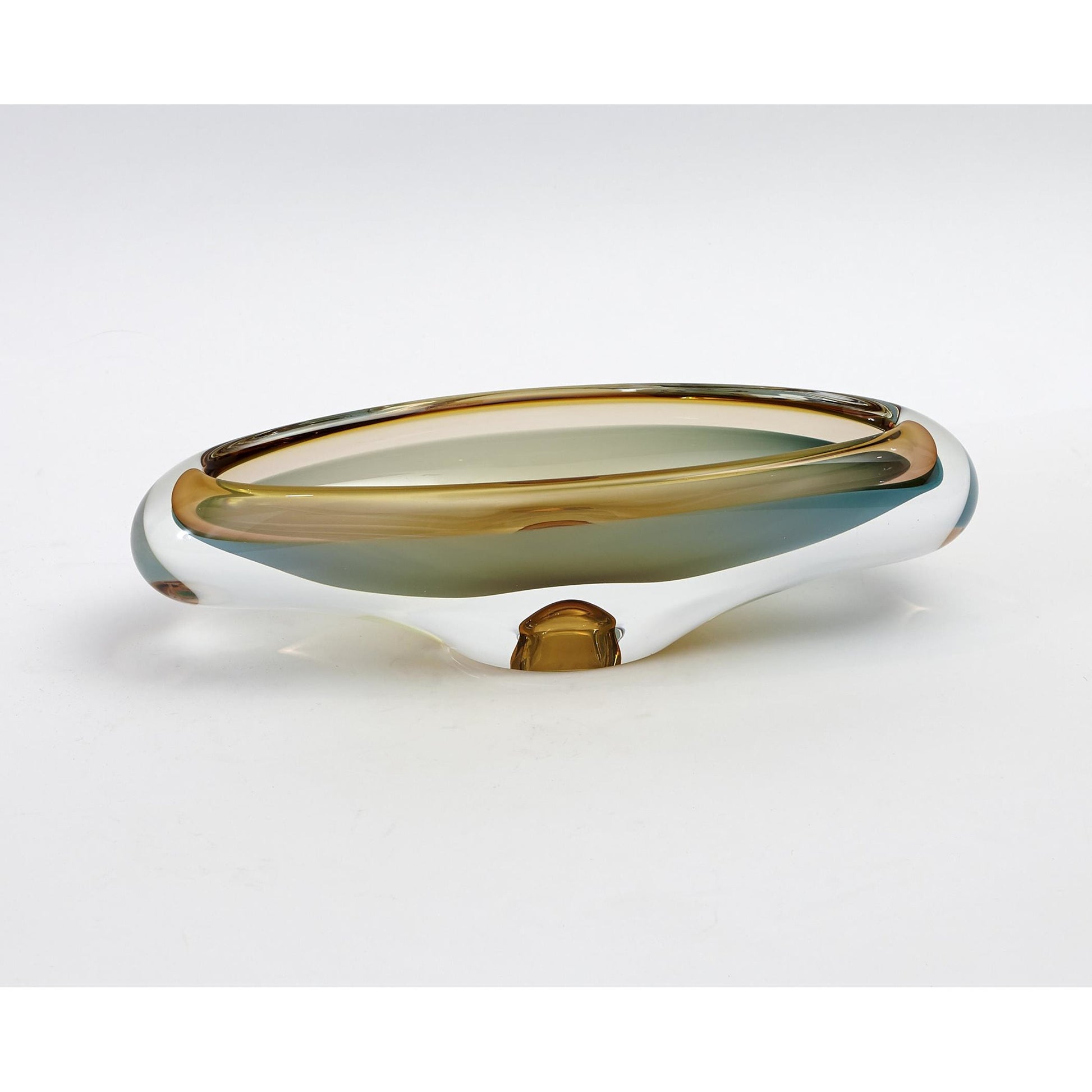 Canoe Bowl by Global Views. Made from art glass in a eclectic & global style.