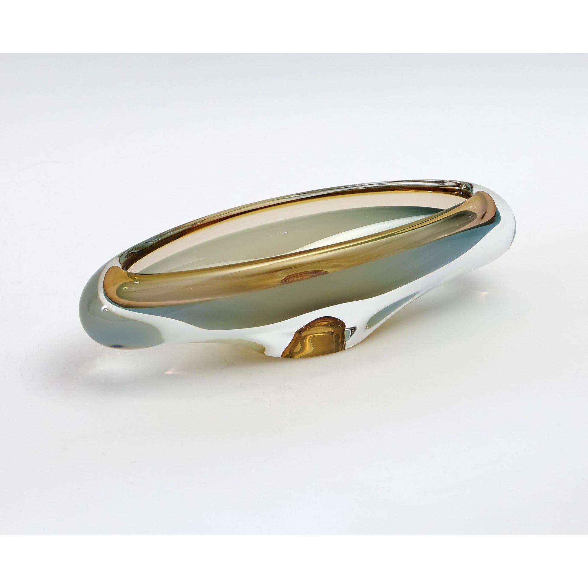 Canoe Bowl by Global Views. Made from art glass in a eclectic & global style.