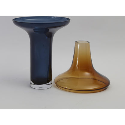 Over Cobalt Vase by Global Views. Made from art glass in a modern style.