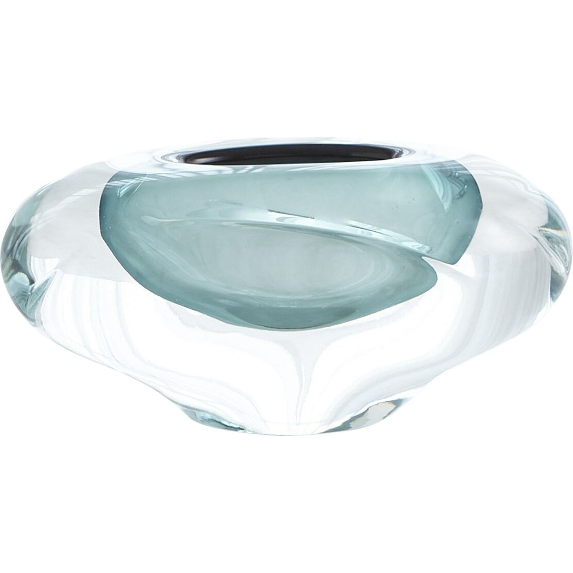 Abstract Bean Vase by Global Views. Made from art glass in a eclectic & global style.