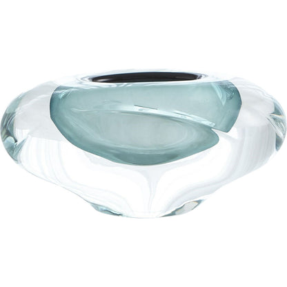 Abstract Bean Vase by Global Views. Made from art glass in a eclectic & global style.