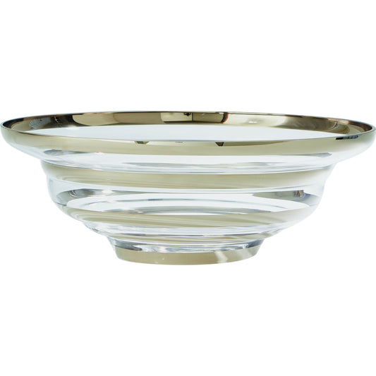 Saturn Bowl by Global Views. Made from art glass in a transitional style.