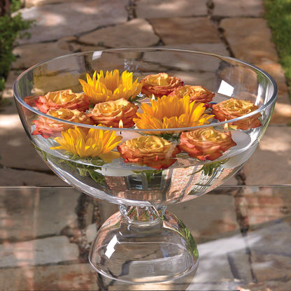 Grande Footed Bowl by Global Views. Made from glass in a traditional style.