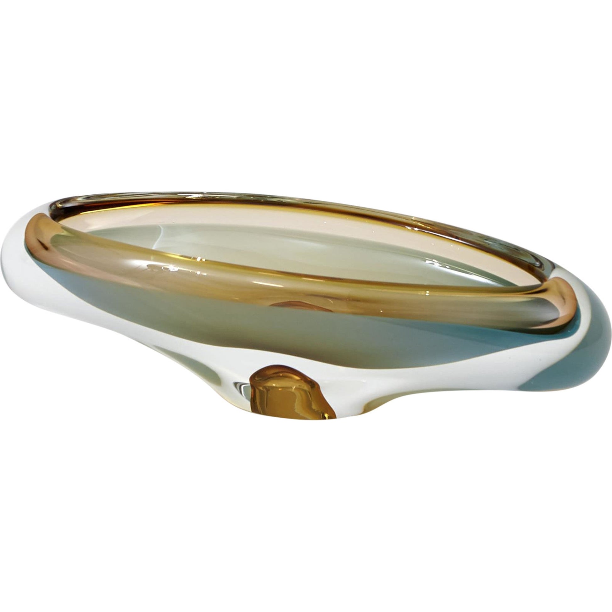 Canoe Bowl by Global Views. Made from art glass in a eclectic & global style.