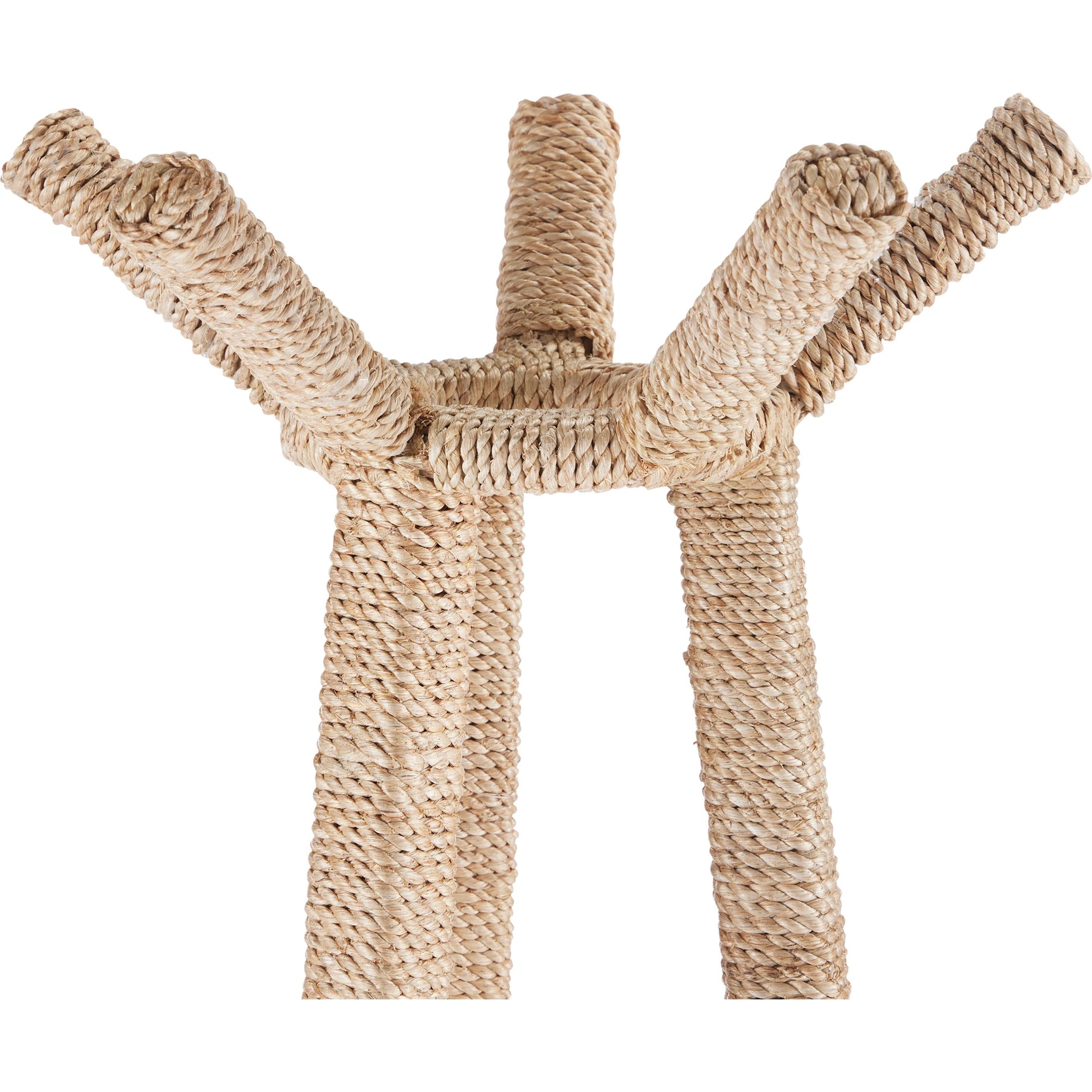 Rolo Coat Rack by Currey and Company. Made from abaca rope, wrought iron in a modern style.