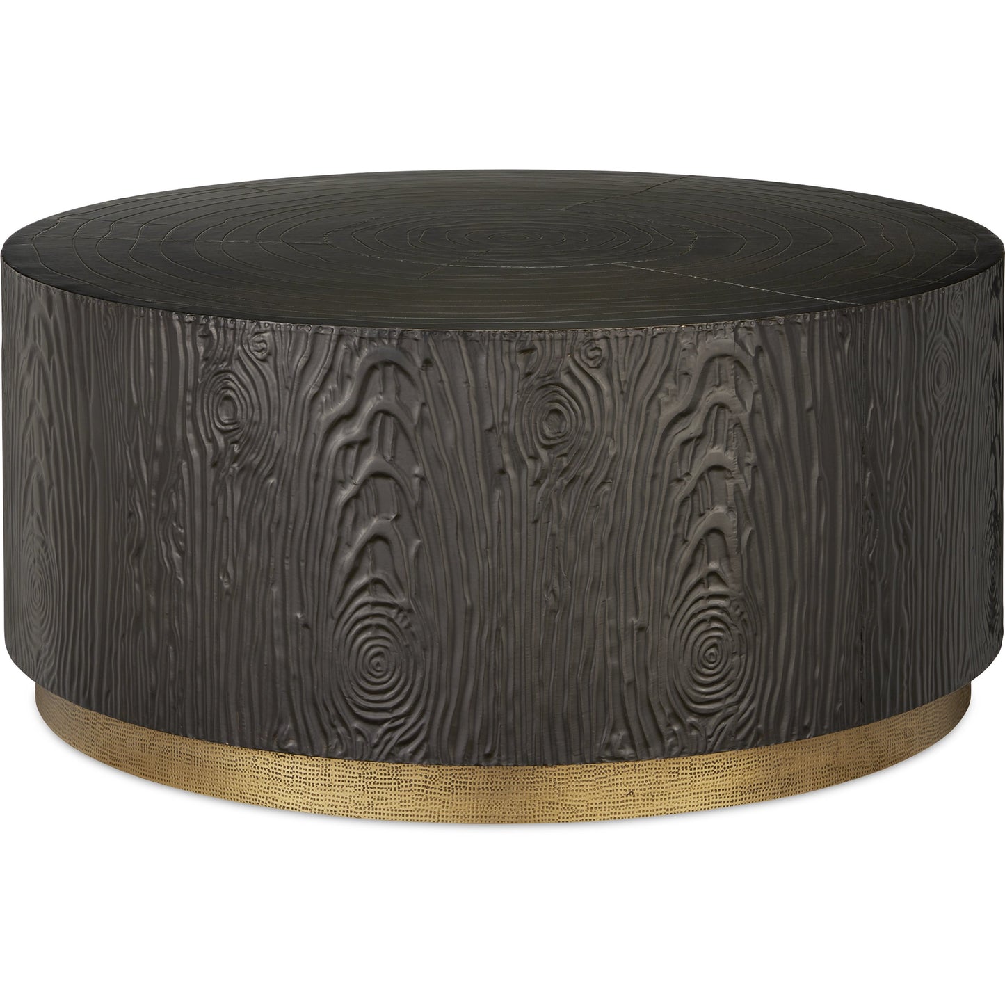 001 SI-2007894 | Primary Silo | Terra Cocktail Table by Currey and Company in bronze, brass. Made from natural wood, brass in a modern style.