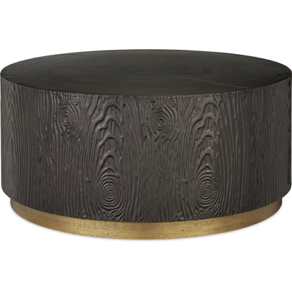 Terra Cocktail Table by Currey and Company in bronze, brass. Made from natural wood, brass in a modern style.