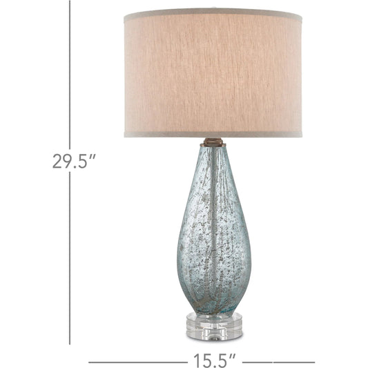 Optimist Table Lamp by Currey and Company. Made from glass, optic crystal in a traditional style.