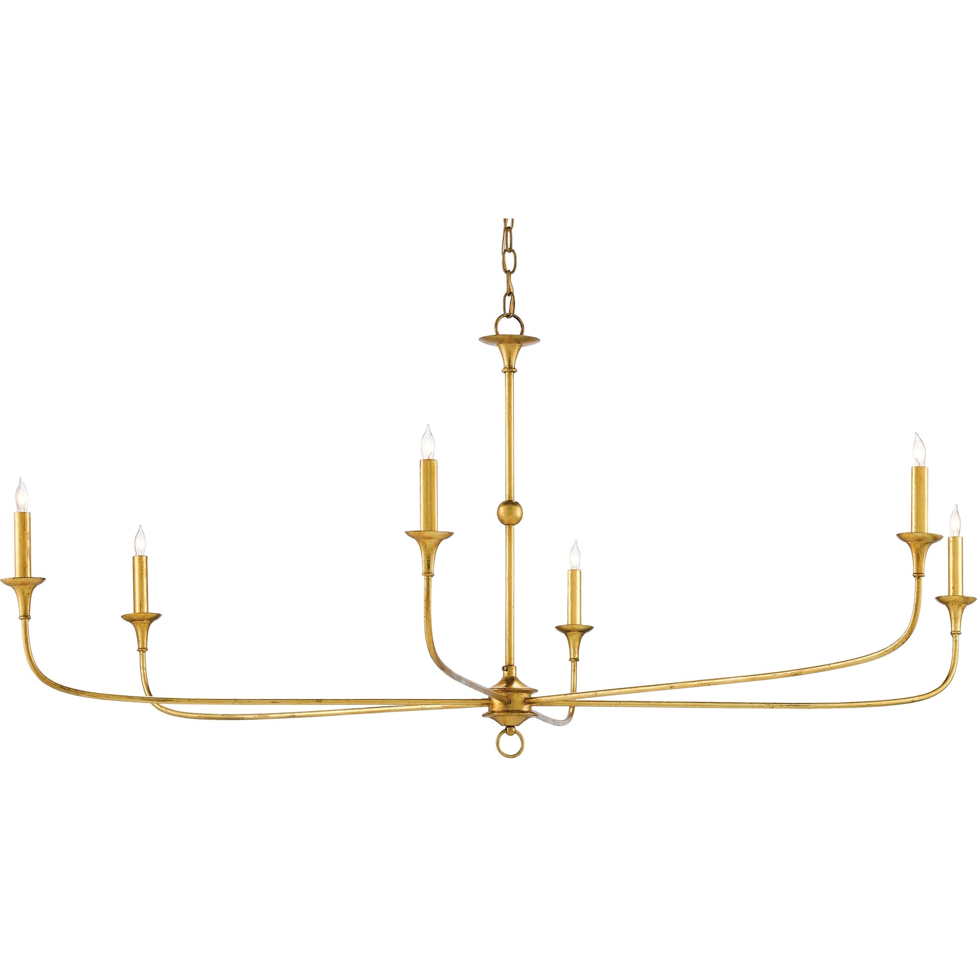Nottaway Chandelier by Currey and Company. Made from wrought iron in a modern style.