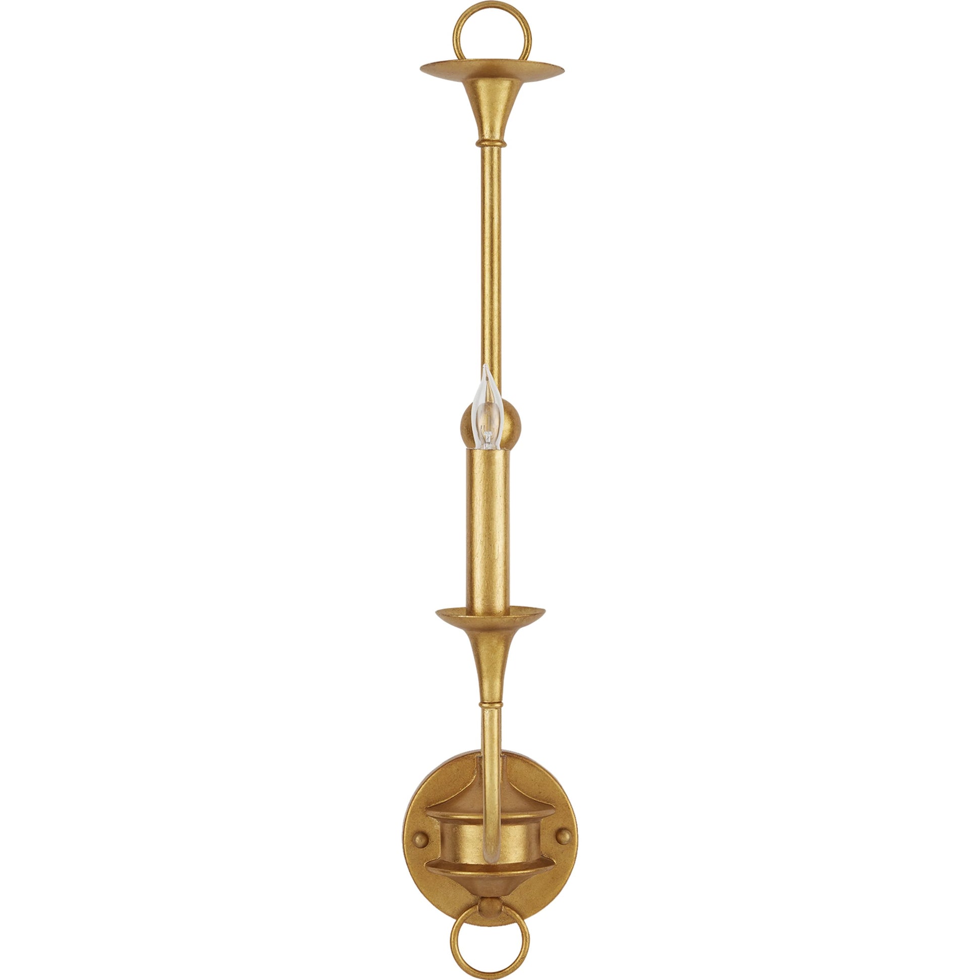 Nottaway Single Wall Sconce by Currey and Company. Made from wrought iron in a traditional style.