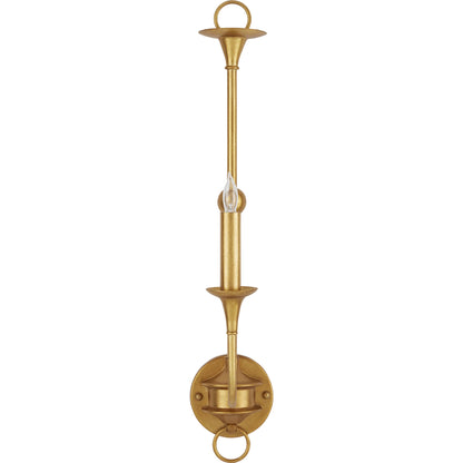 Nottaway Single Wall Sconce by Currey and Company. Made from wrought iron in a traditional style.