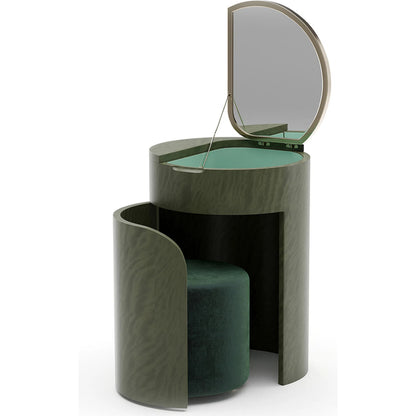 Absinthe Vanity by Caracole in verdigris swirl, gold. Made from metal in a eclectic & global style.