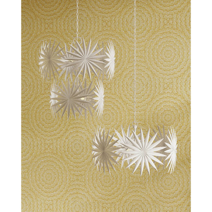 Bismarkia Chandelier by Currey and Company in gesso white. Made from wrought iron in a modern style.