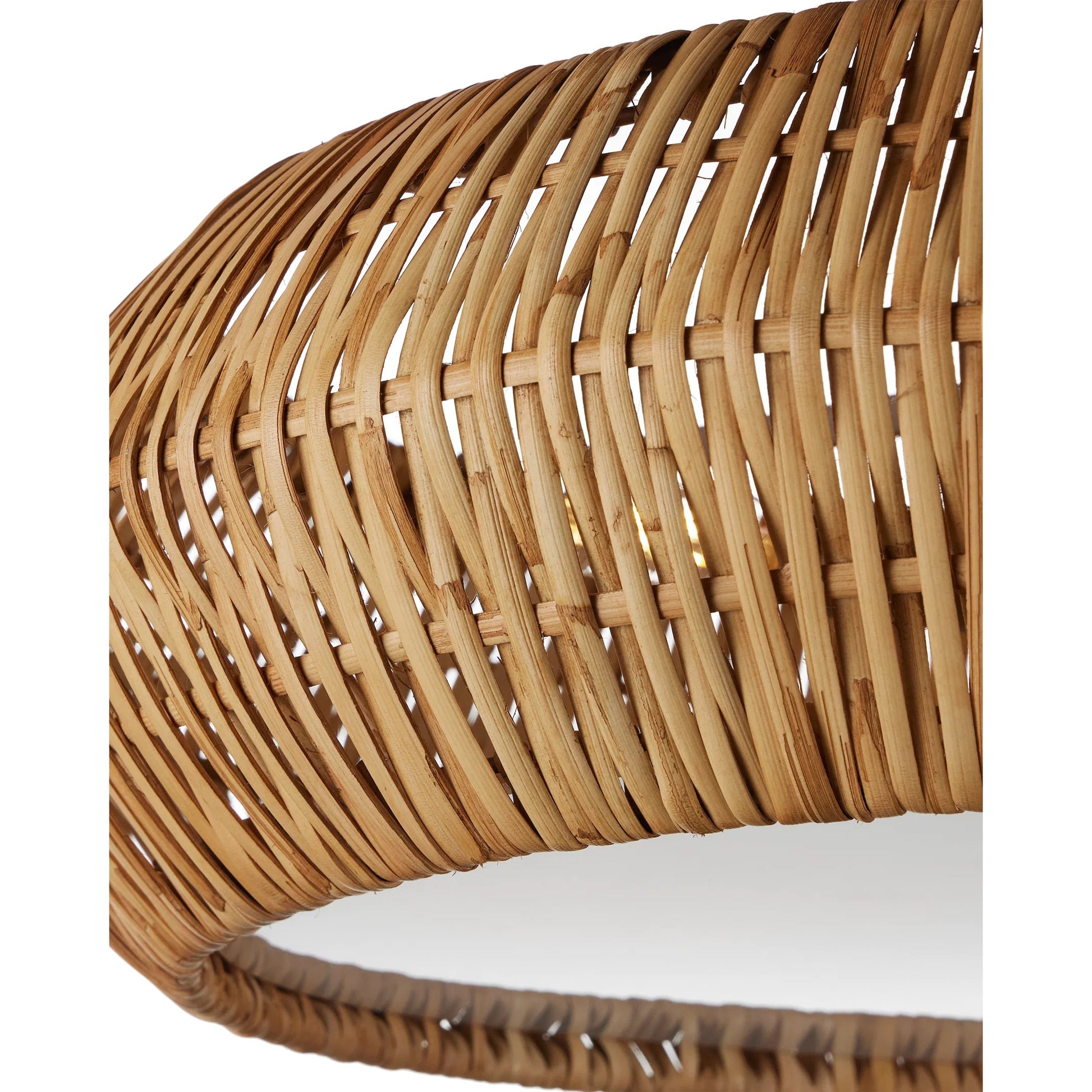 Antibes Semi-Flush Mount by Currey and Company. Made from rattan, wrought iron, acrylic in a rustic style.