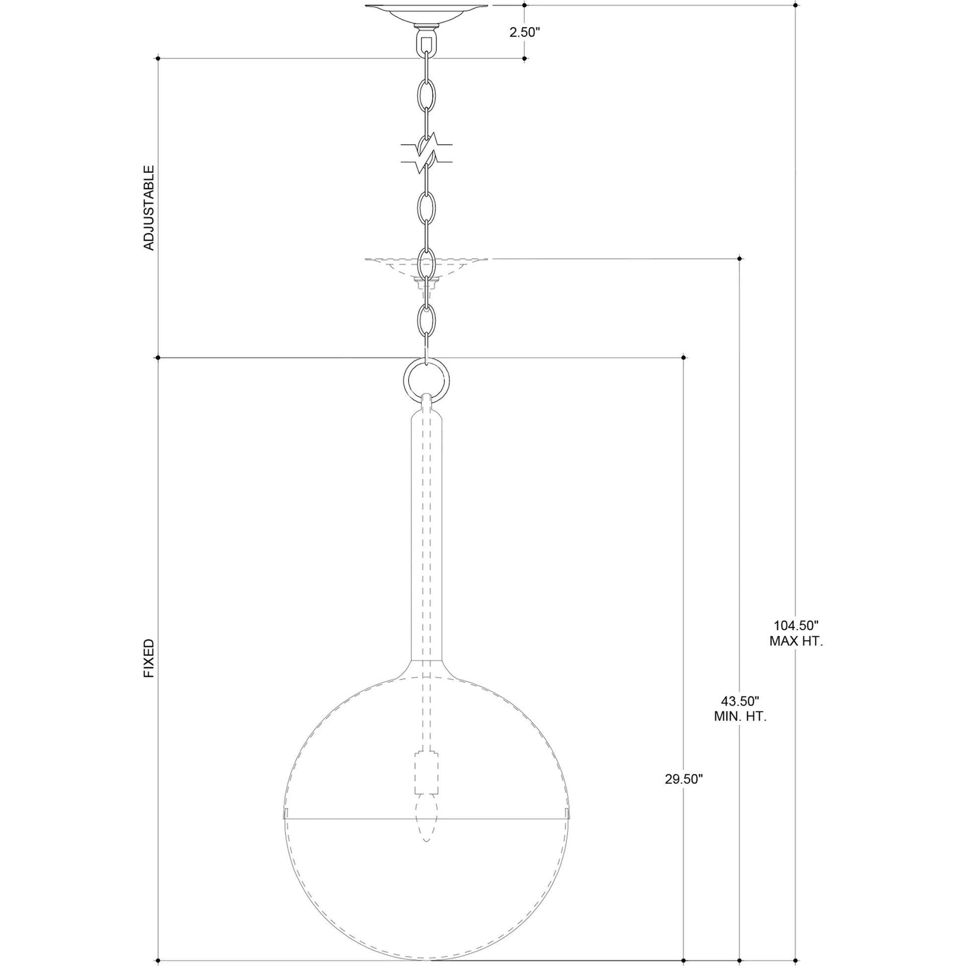 Moonward Pendant by Currey and Company in antique brass, opaque white. Made from metal, glass in a modern style.