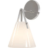 Opaque White, Polished Nickel