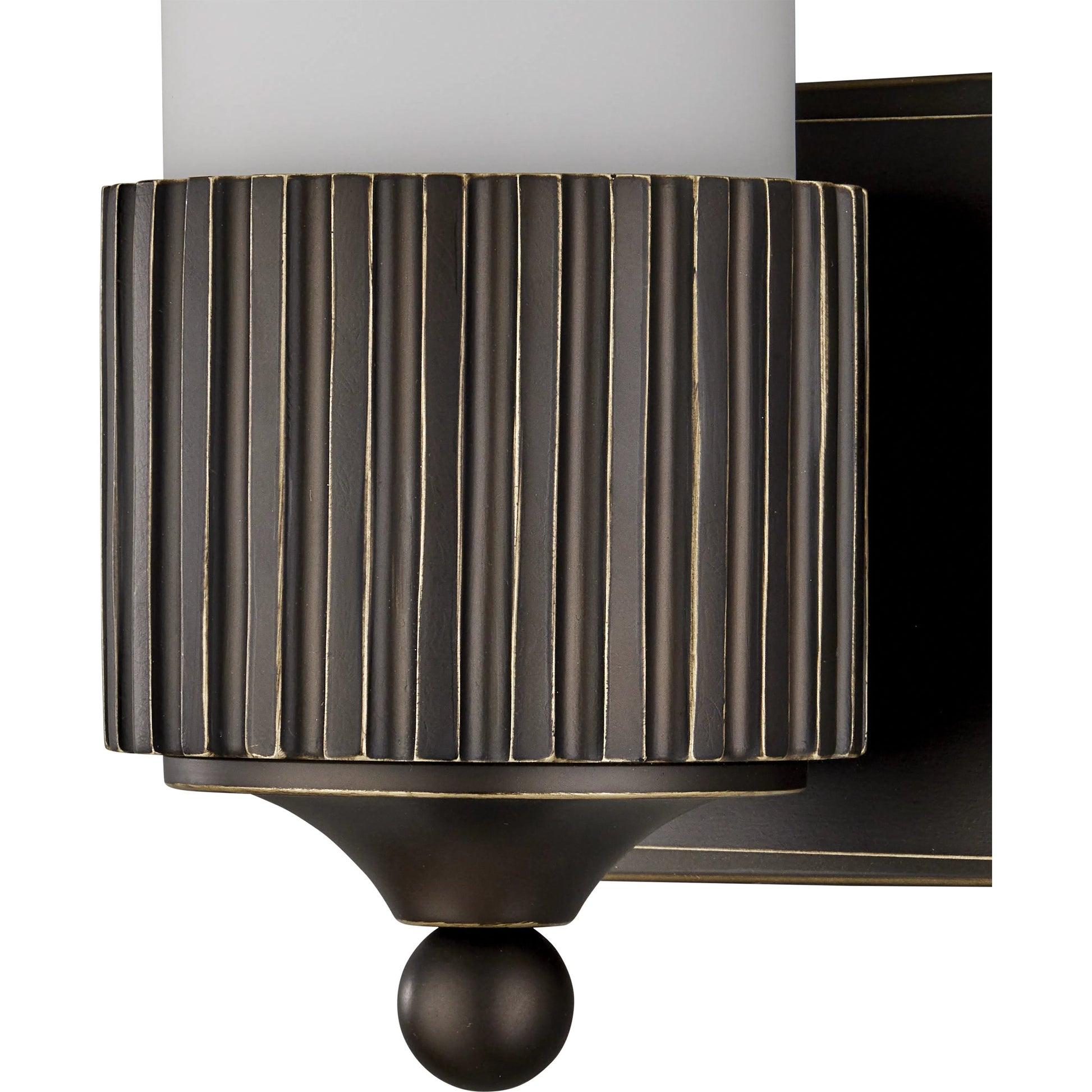 Bryce Bath Wall Sconce by Currey and Company. Made from composite, glass in a modern style.