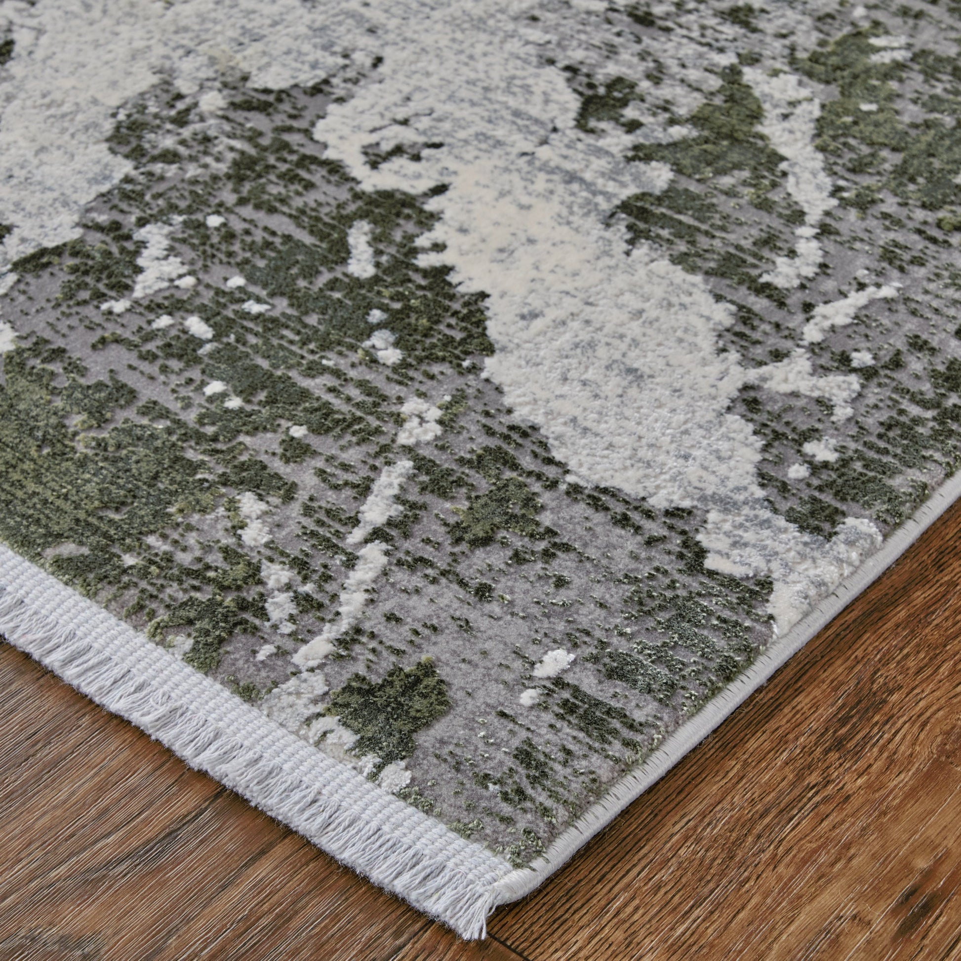 Cadiz Rug - 86639N6F by Feizy in gray, green, taupe. Made from viscose, acrylic in a unique style.