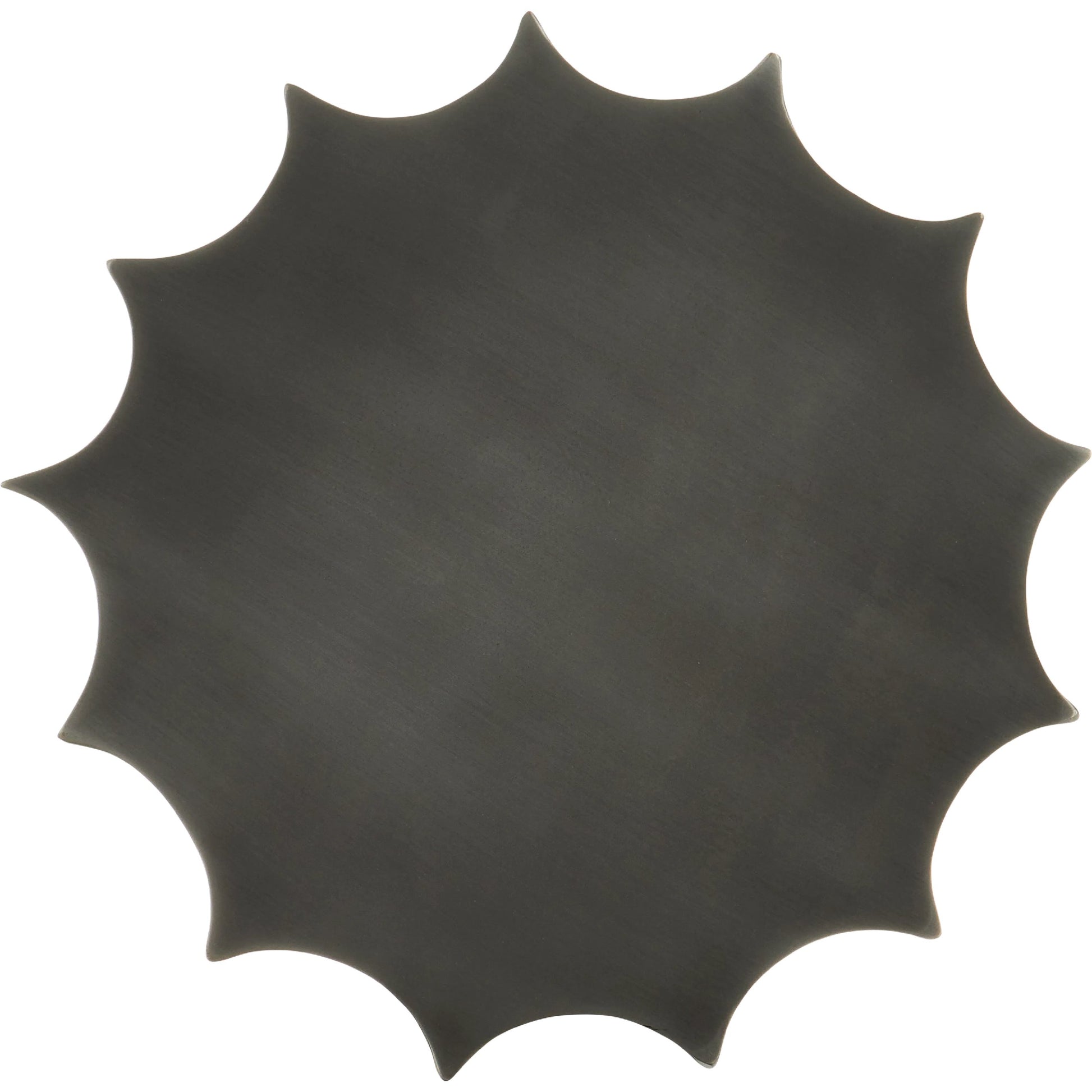 Kanti Accent Table by Currey and Company in graphite. Made from iron in a modern style.