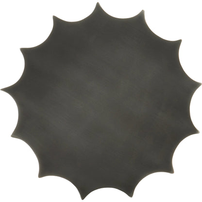 Kanti Accent Table by Currey and Company in graphite. Made from iron in a modern style.