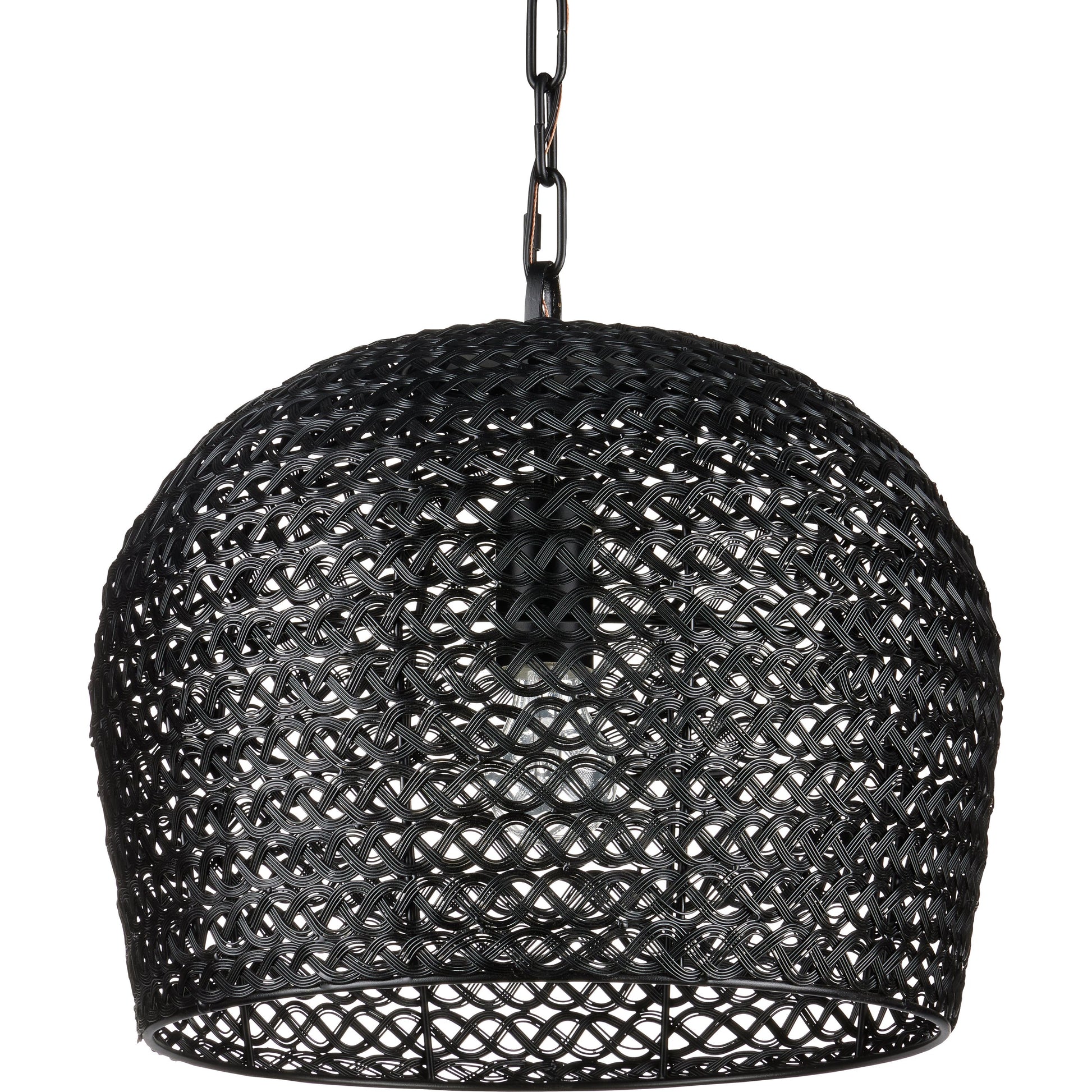 Piero Pendant by Currey and Company in satin black. Made from metal in a cottage & farmhouse style.