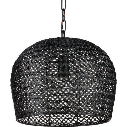 Piero Pendant by Currey and Company in satin black. Made from metal in a cottage & farmhouse style.