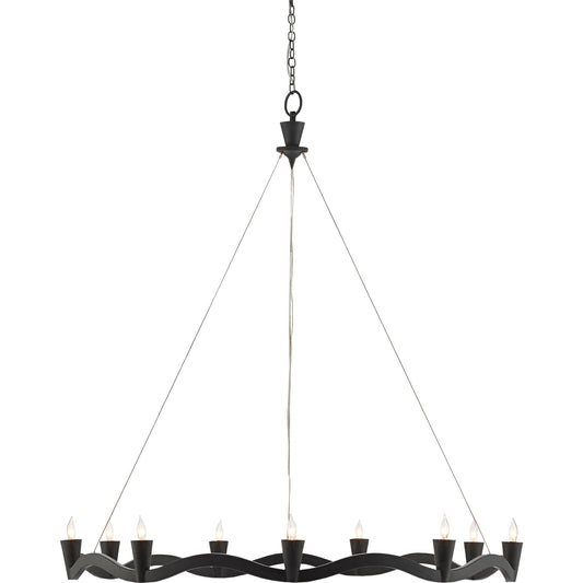 Serpentina Chandelier by Currey and Company. Made from unique in a modern style.