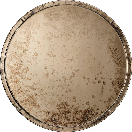Chambord Mirror by Jamie Young in antique brass. Made from glass in a unique style.