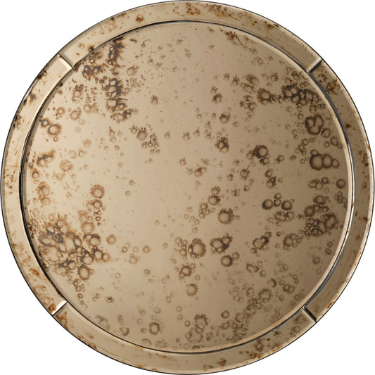 Chambord Mirror by Jamie Young in antique brass. Made from glass in a unique style.