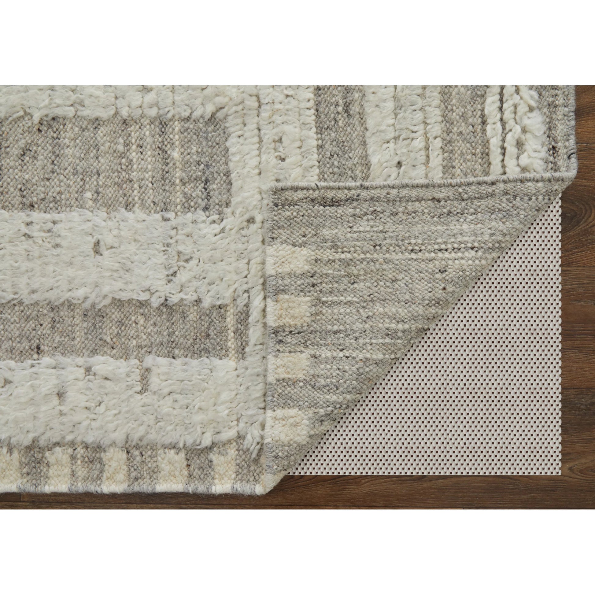 Ashby Transitional Geometric Rug - 8909F by Feizy in gray, ivory. Made from wool in a unique style.