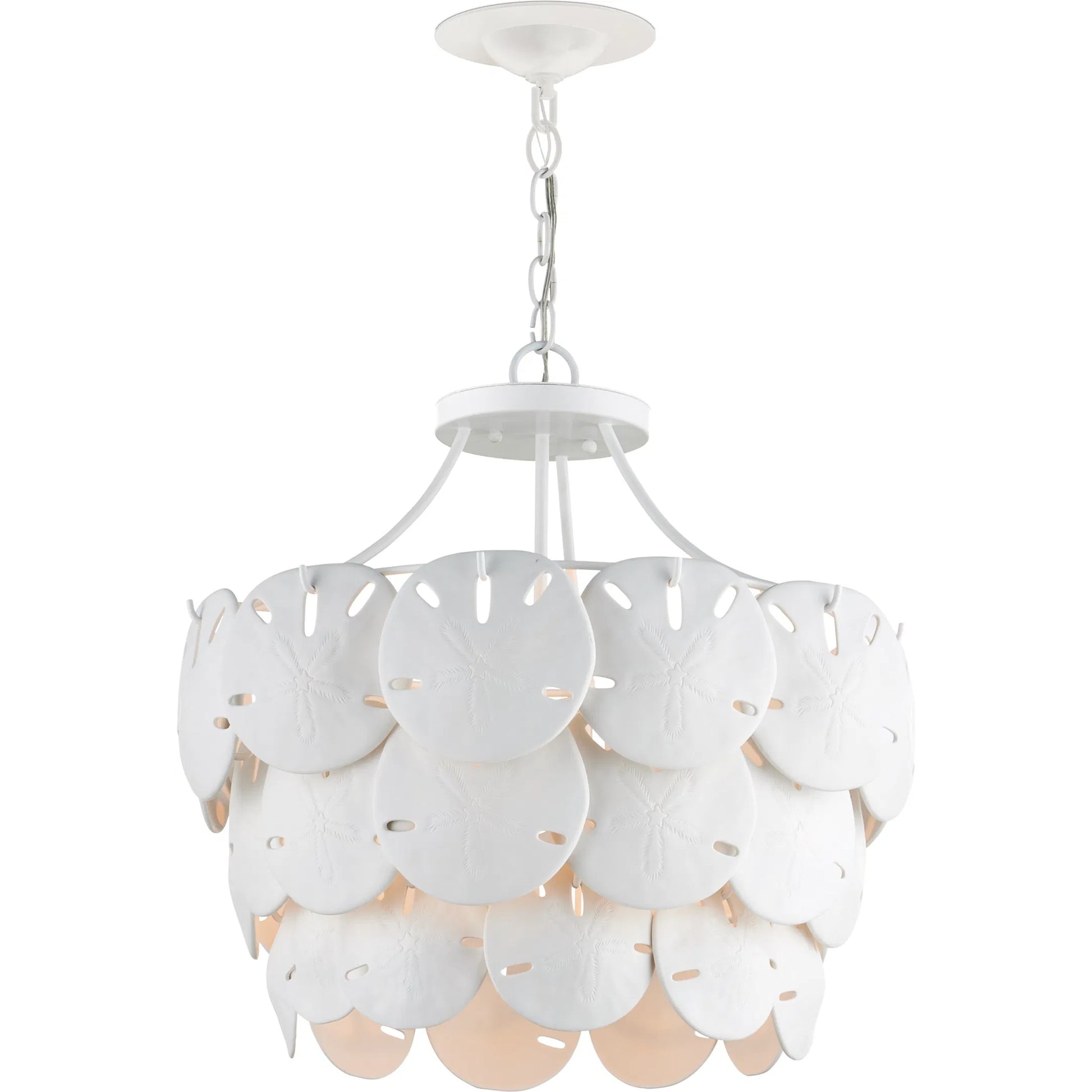 Tulum Chandelier by Currey and Company in white, sugar white. Made from bone china, wrought iron in a modern style.