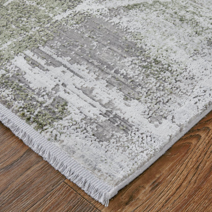 Cadiz Ikat Rug - 86639N5F by Feizy in gray, green, silver. Made from viscose, acrylic in a unique style.