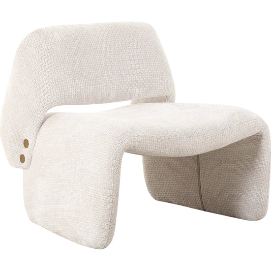 Zarina Upholstered Modern Accent Chair - PZW-21101 by Pasargad Home in ivory. Made from polyester in a unique style.