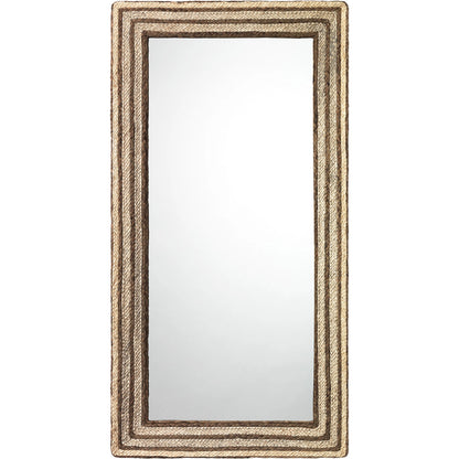 Evergreen Mirror by Jamie Young. Made from braided seagrass in a coastal style.