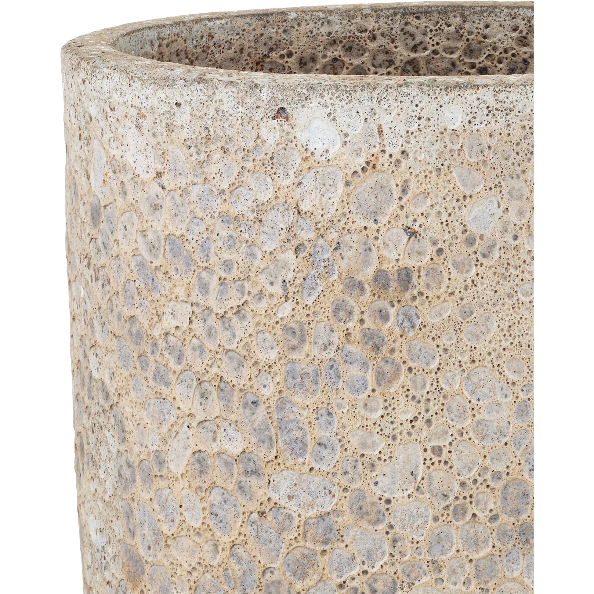 Elias Planter by Currey and Company in reactive black. Made from ceramic in a modern style.