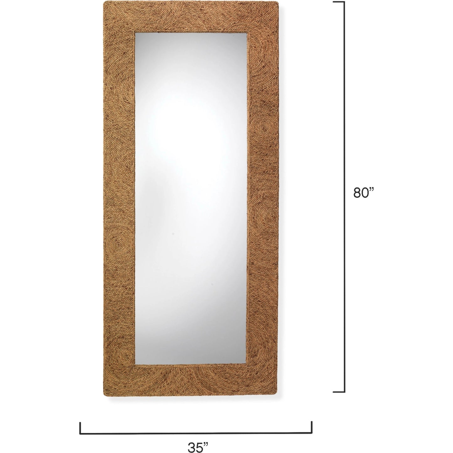 002 SI-1782496 | Additional Silo | Harbor Floor Mirror by Jamie Young in natural seagrass. Made from seagrass in a coastal style.