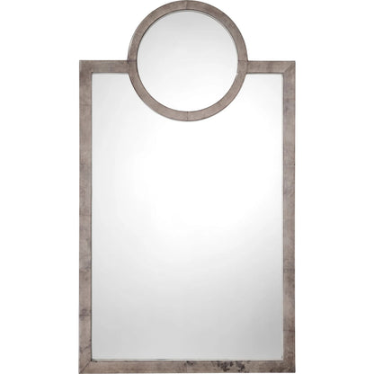 Keystone Mirror by Jamie Young. Made from leather in a unique style.