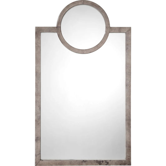Keystone Mirror by Jamie Young. Made from leather in a unique style.