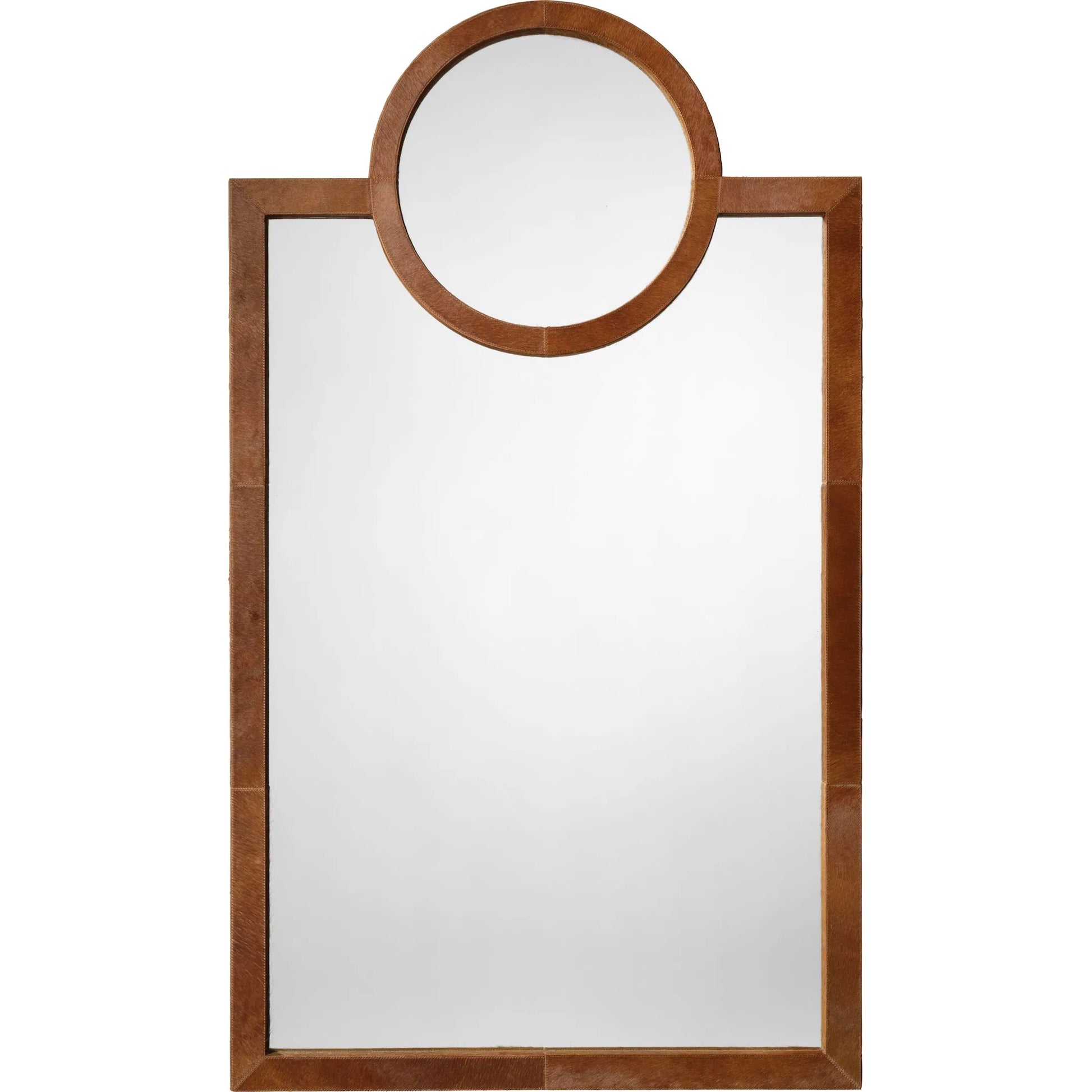 Keystone Mirror by Jamie Young. Made from leather in a unique style.
